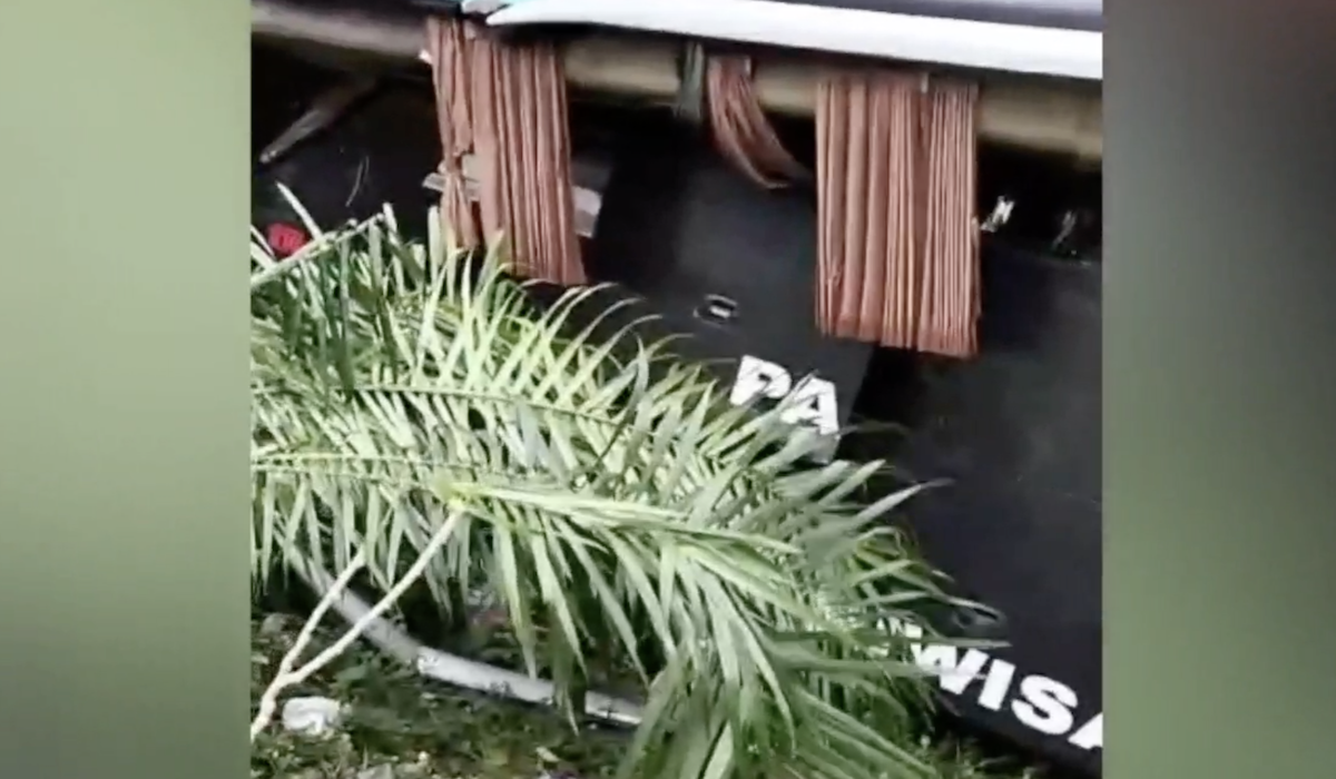 Kecelakaan bus study tour Lampung