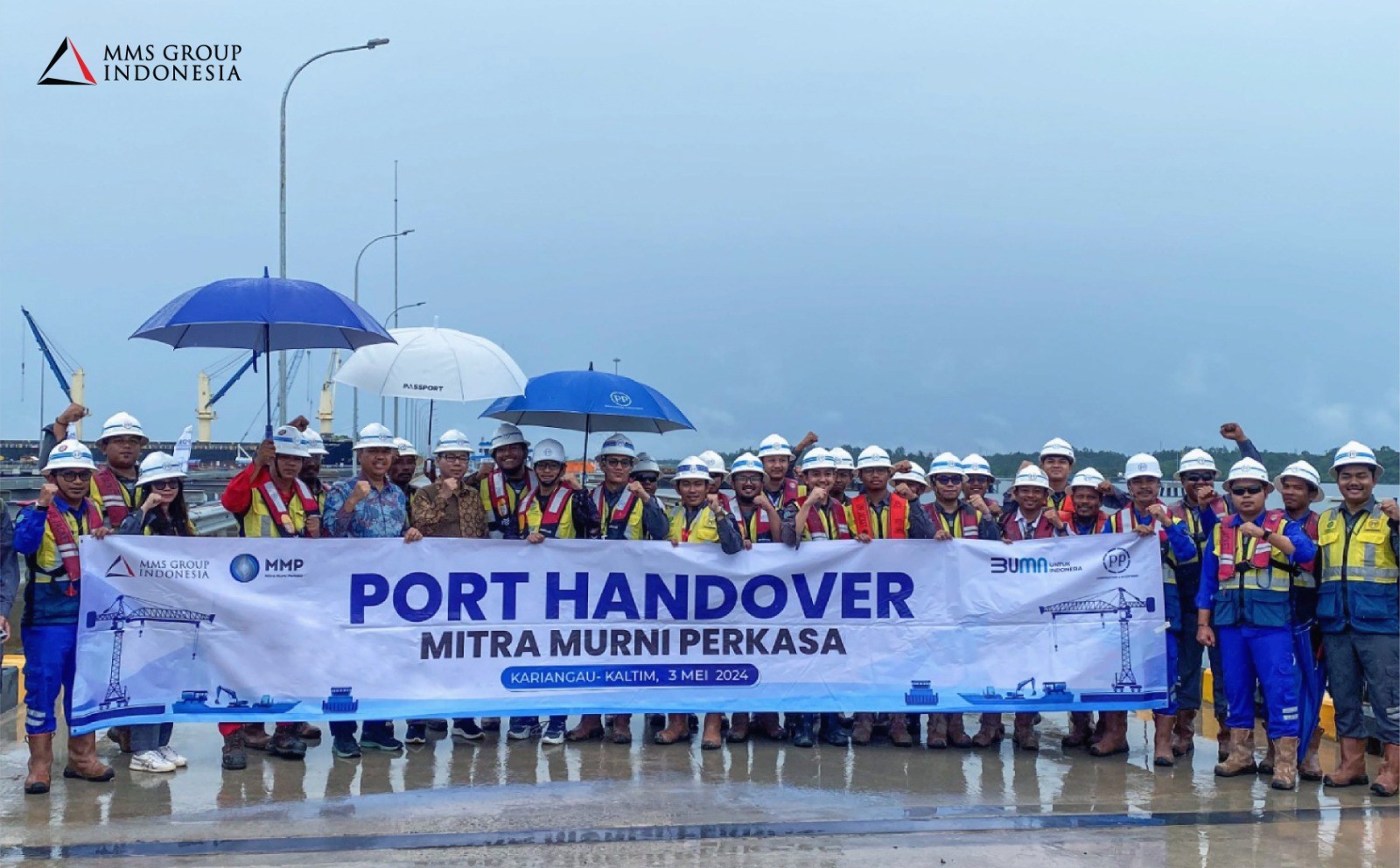 Seremoni serah terima penyelesaian pembangunan pelabuhan yang bertajuk MMP Port Handover.
