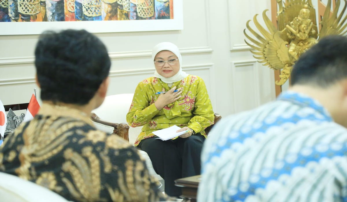 Kunjungan Wakil Menteri Negara Kesehatan, Perburuhan, dan Kesejahteraan Jepang, Miyazaki Masahisa, di Kantor Kemnaker, Jakarta, Jumat (3/5)