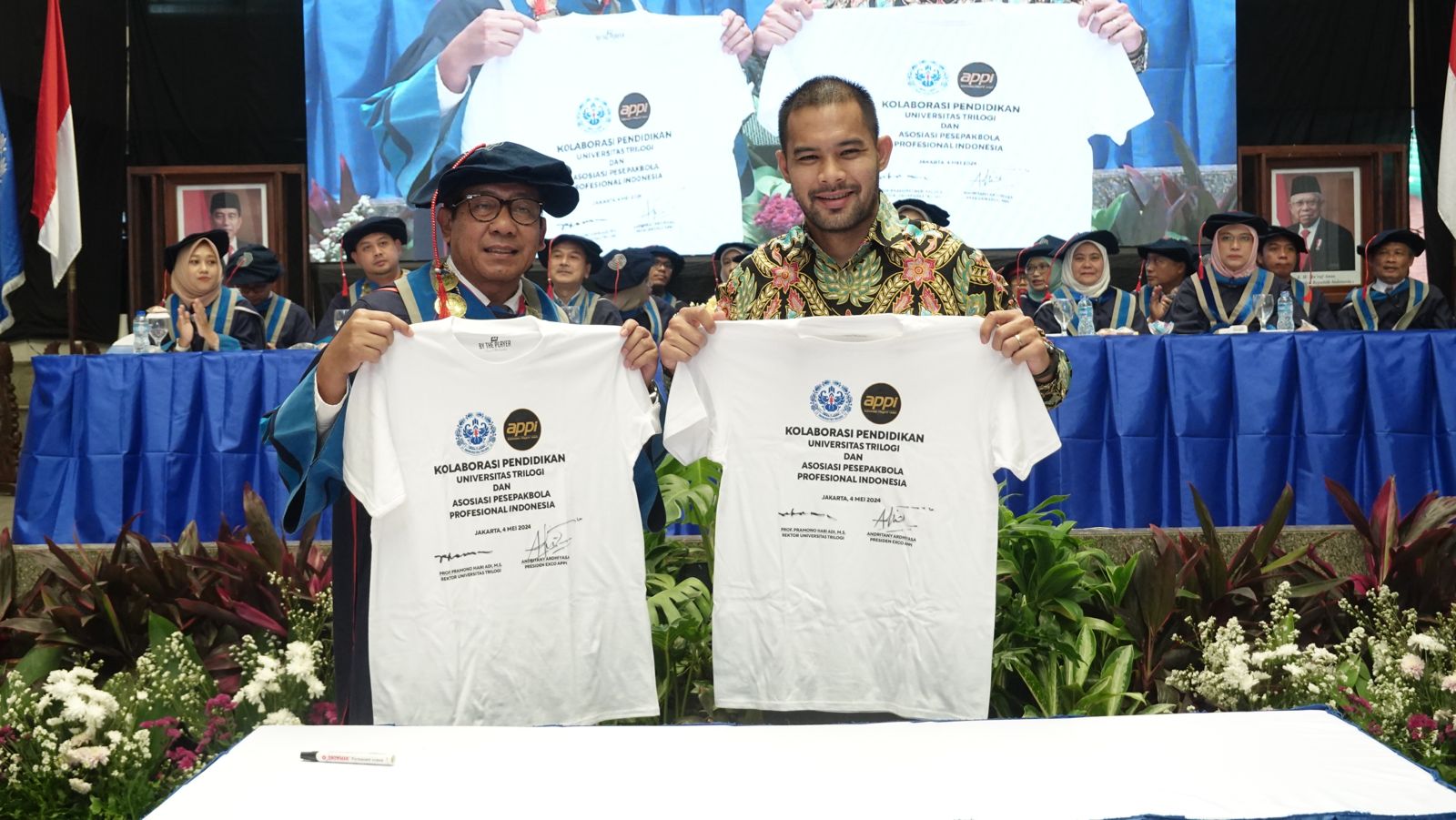 Pelaksanaan penandatangan kerjasama antara Universitas Trilogi dengan APPI.