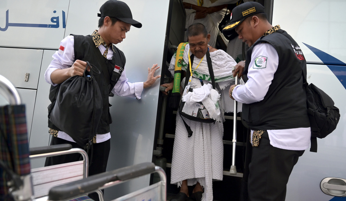 Jemaah haji Indonesia tiba di Makkah.