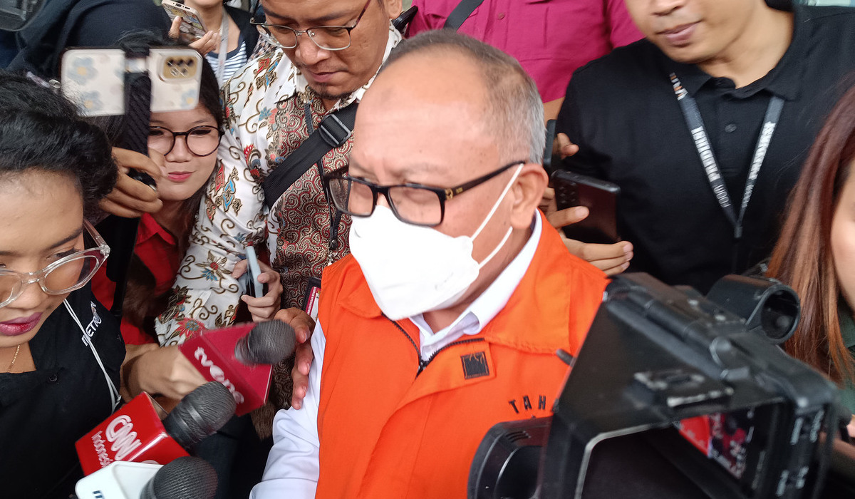 Tersangka mantan Sekjen Kementerian Pertanian (Kementan) Kasdi Subagyono.