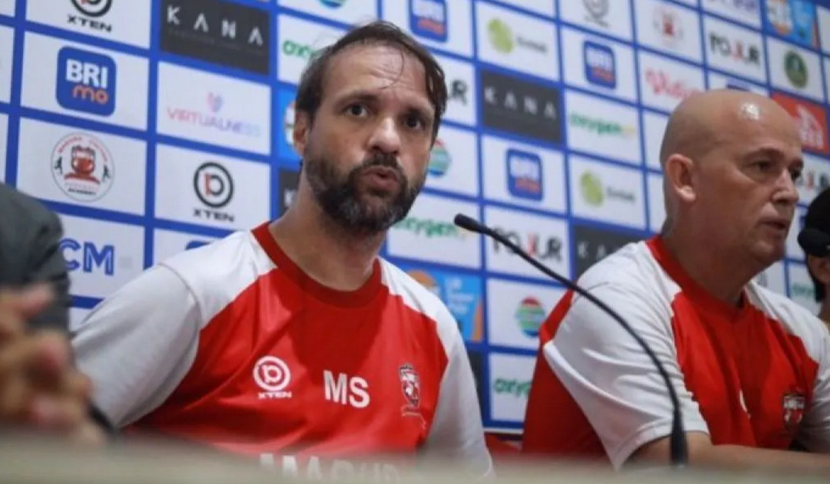 Pelatih Madura United Mauricio Souza.