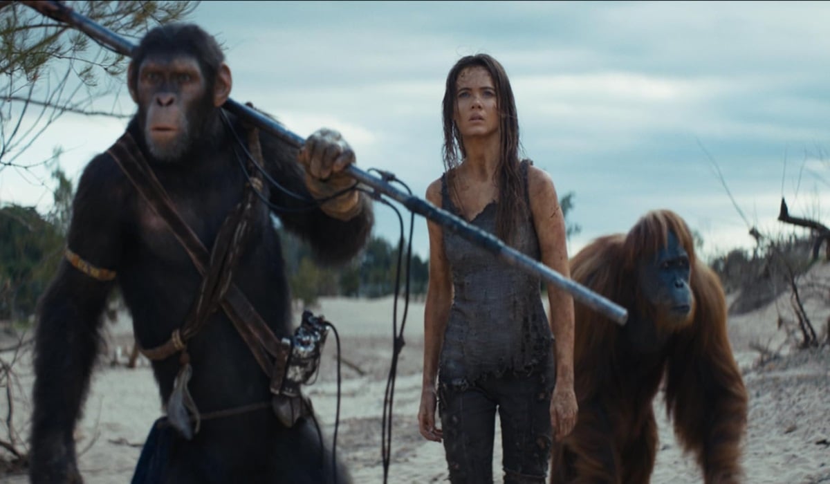 Cuplikan adegan dari film Kingdom of the Planet of the Apes