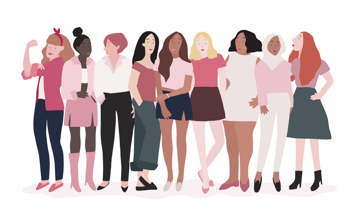 Ilustrasi penduduk perempuan.