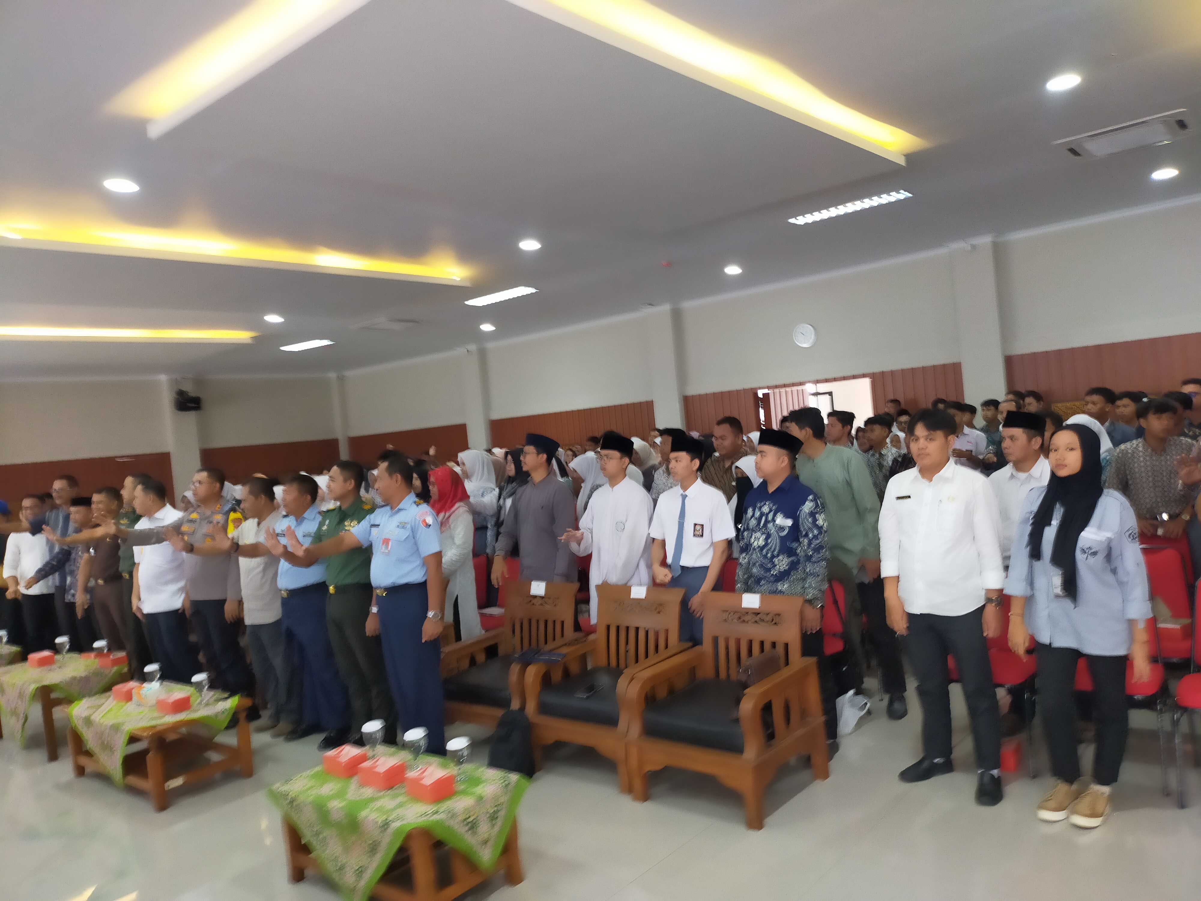 Para pelajar di Kota Tasikmalaya mengikuti seminar wawasan kebangsaan