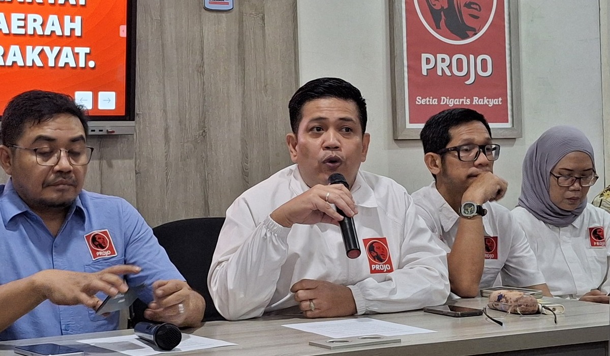 Bendahara Umum (Bendum) Projo, Panel Barus, di DPP Projo, Pancoran, Jakarta Selatan, Jumat, 31 Mei 2024.