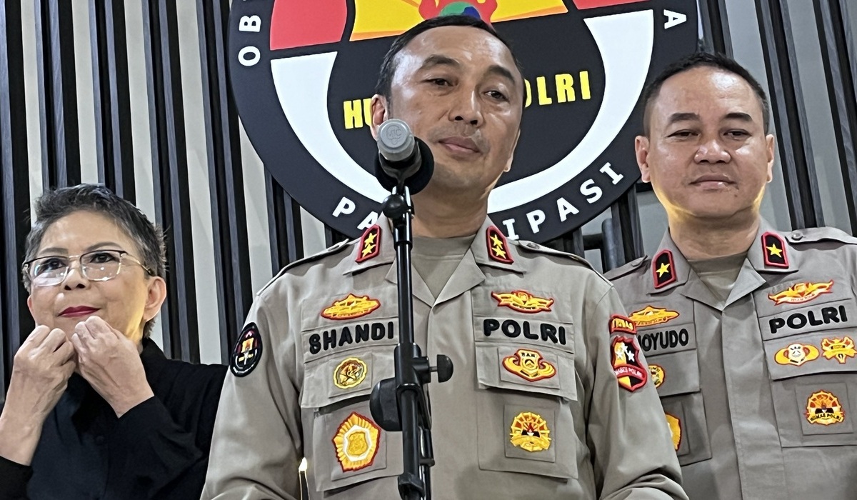 Kadiv Humas Polri Irjen Sandi Nugroho dalam konferensi pers di Mabes Polri, Jakarta Selatan, Kamis, 30 Mei 2024. 
