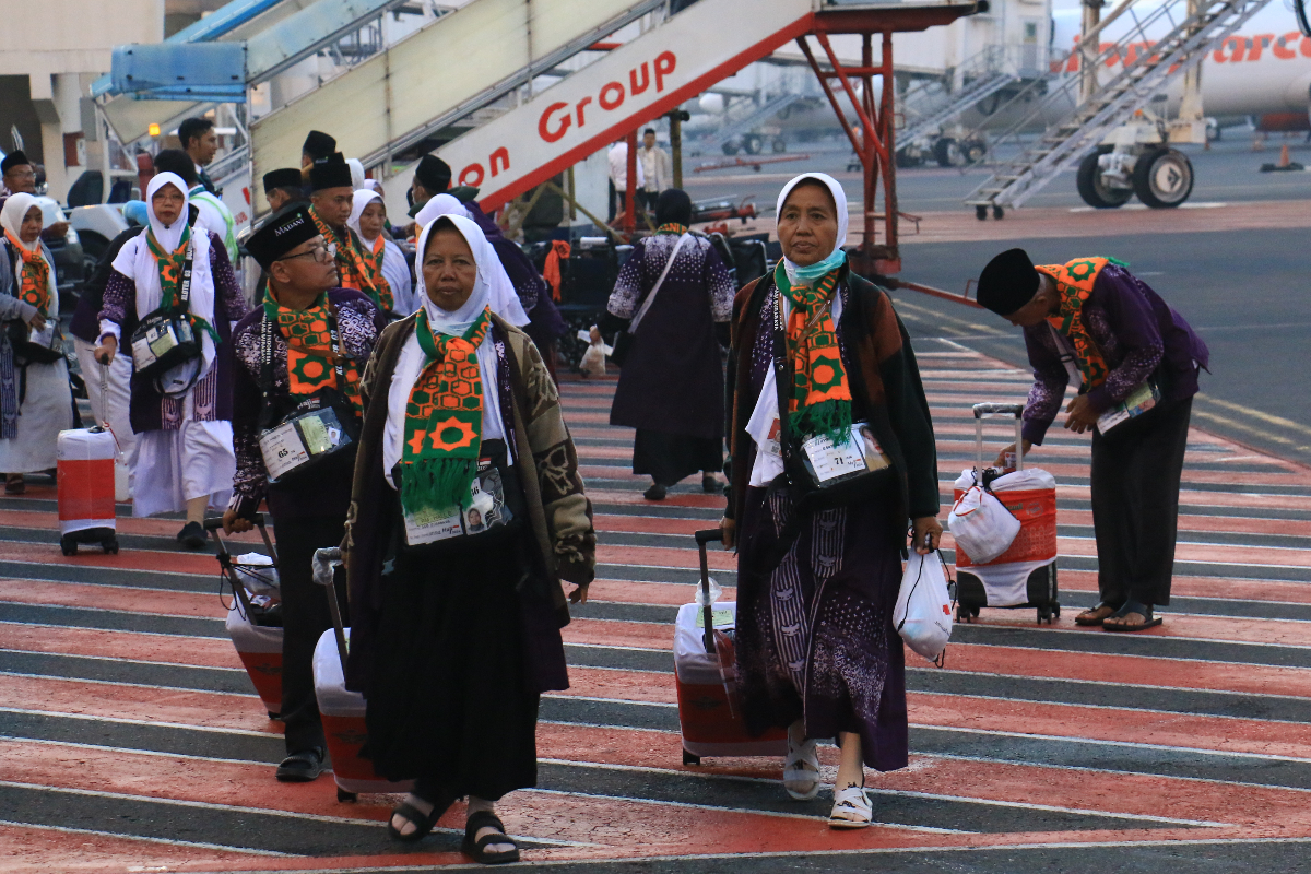 sebanyak 30.580 jemaah haji Indonesia telah tiba di Madinah dan langsung menempati pemondokan masing-masing yang telah disiapkan Kementerian