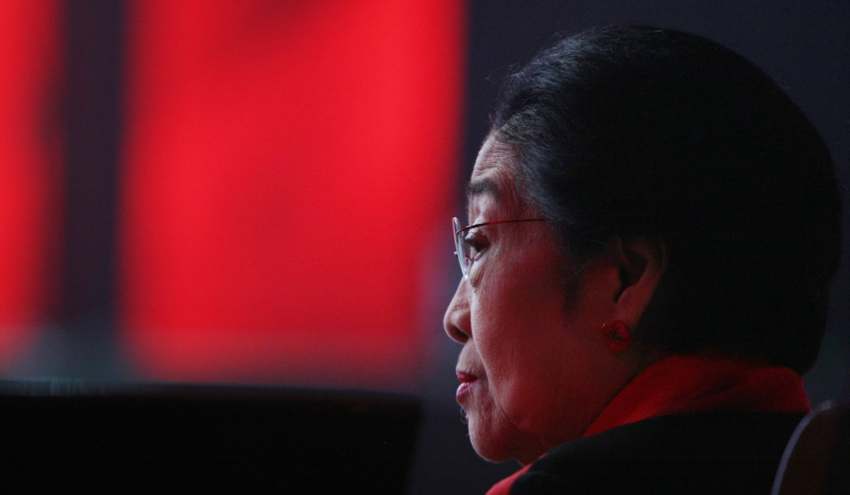 Ketua Umum PDI Perjuangan, Megawati Soekarnoputri menyampaikan pidato penutupan Rakernas ke-V PDIP 