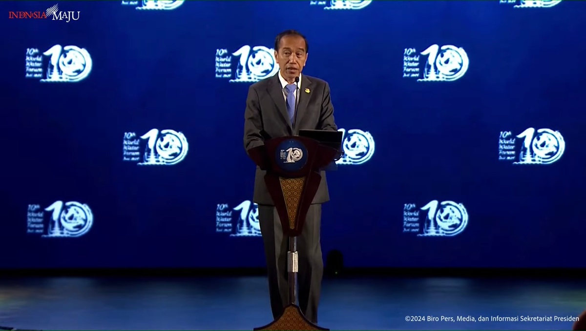Presiden Joko Widodo menekankan kelangkaan air bisa memicu perang dan menjadi sumber bencana.