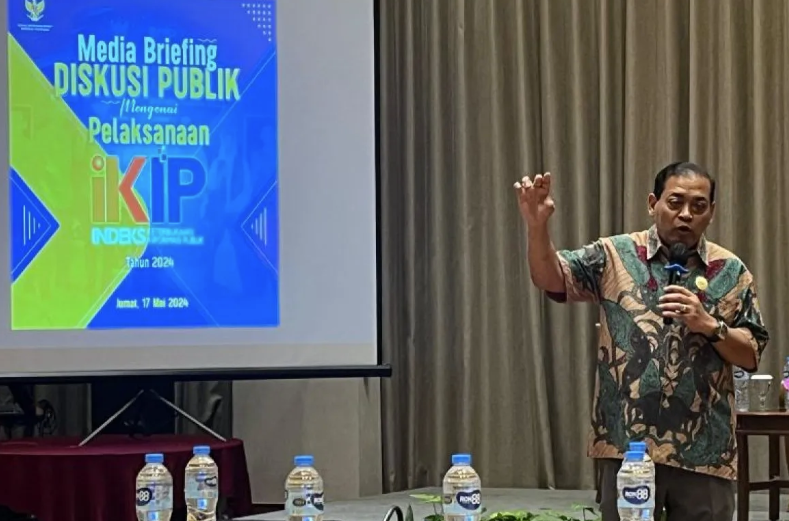 Ketua KI Pusat Donny Yoesdiantoro dalam Media Briefing IKIP 2024