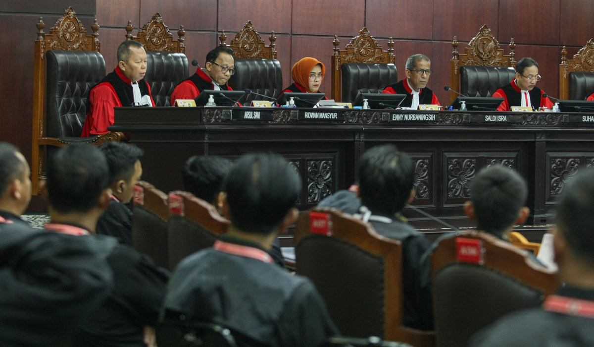 Ilustrasi, suasana sidang sengketa PHPU Pileg 2024 di Mahkamah Konstitusi.