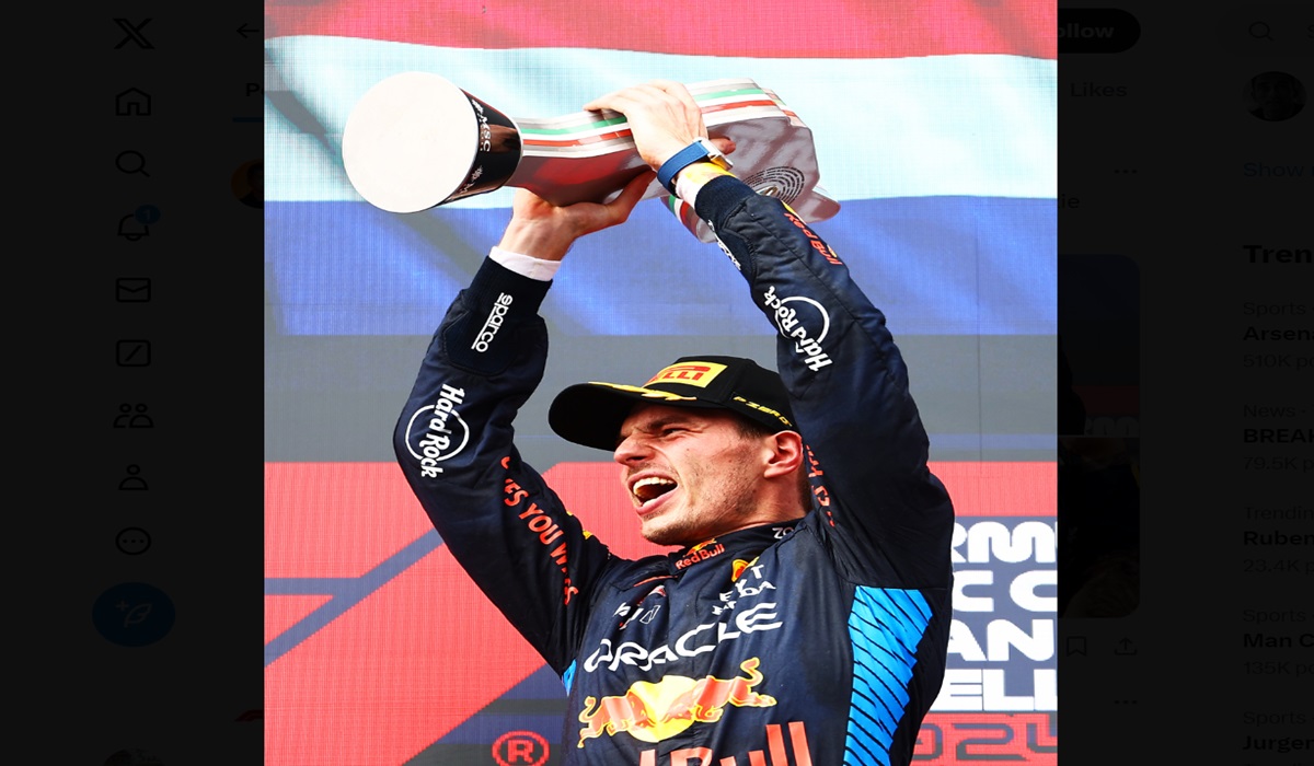 Pembalap tim Red Bull Max Verstappen