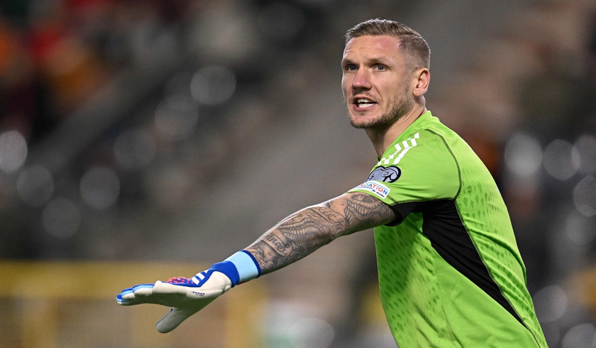 Penjaga gawang Aston Villa Robin Olsen