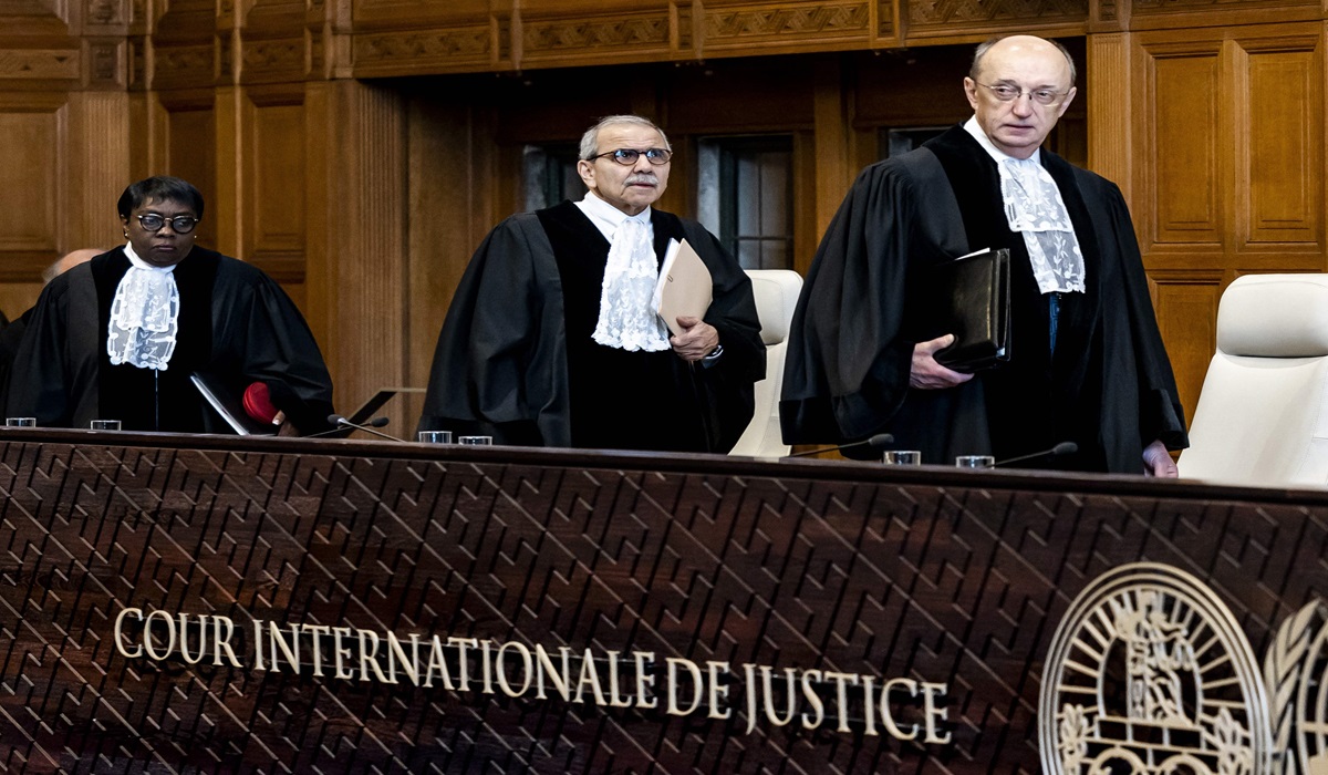 Suasana sidang di Mahkamah Internasional (ICJ).