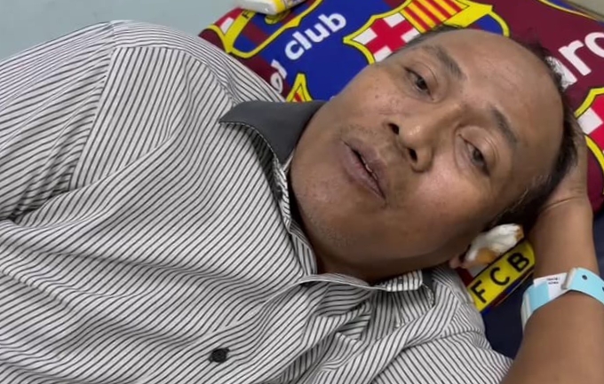 SAD, sopir bus Trans Putera Fajar yang mengalami kecelakaan di Ciater, Subang. 