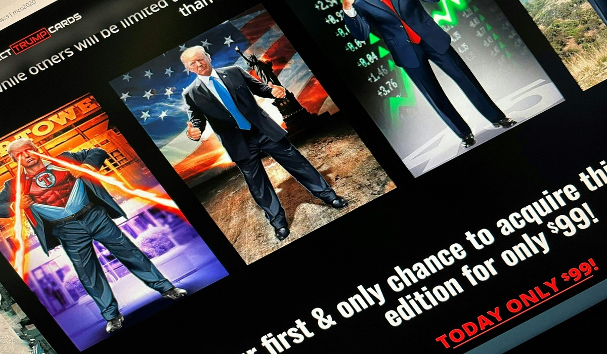 Ilustrasi--NFT bergambar mantan Presiden AS Donald Trump