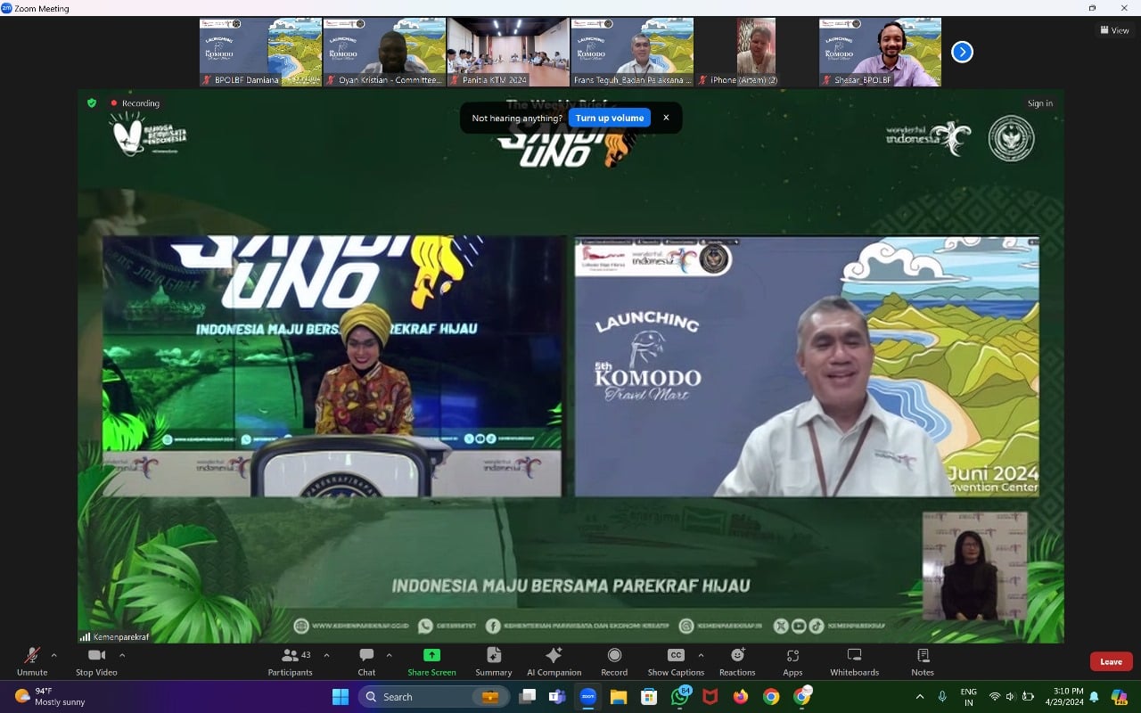 Komodo Travel Mart 2024 rencananya diikuti 150 buyer dari berbagai negara 