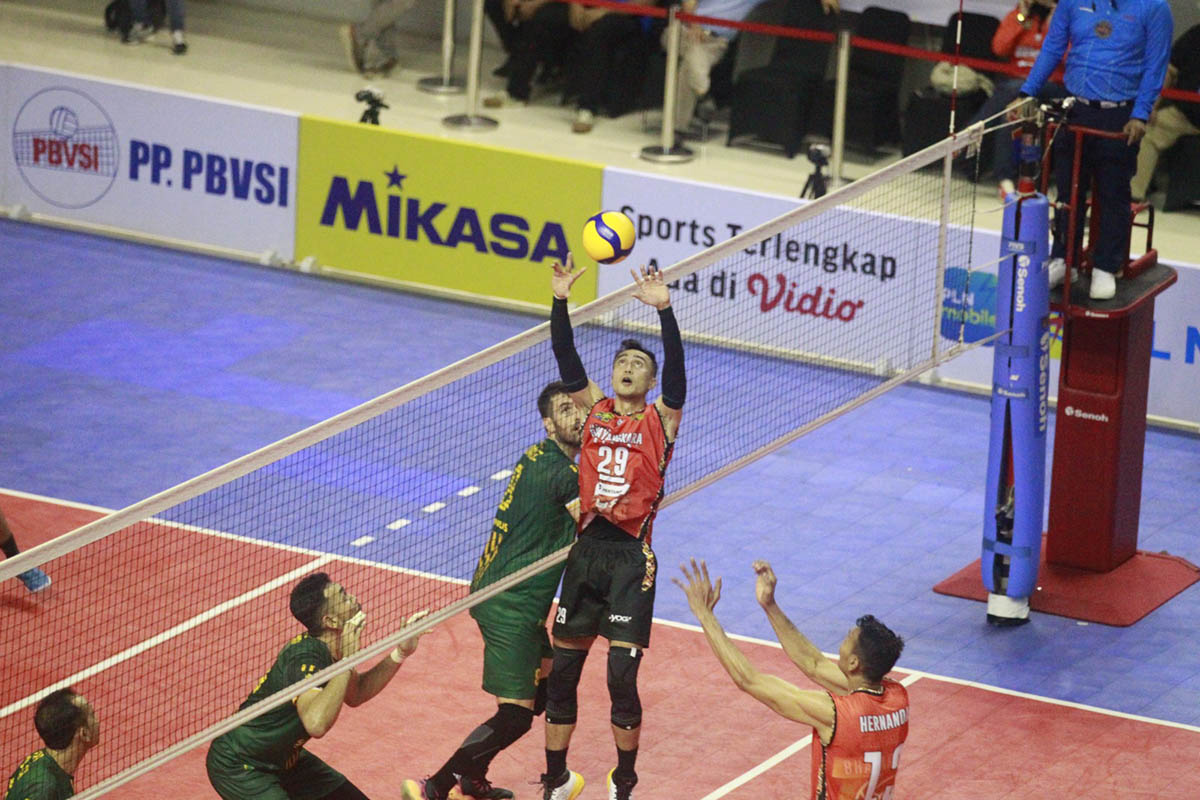 Jakarta Bhayangkara Presisi vs Kudus Sukun Badak di laga lanjutan Proliga 2024.