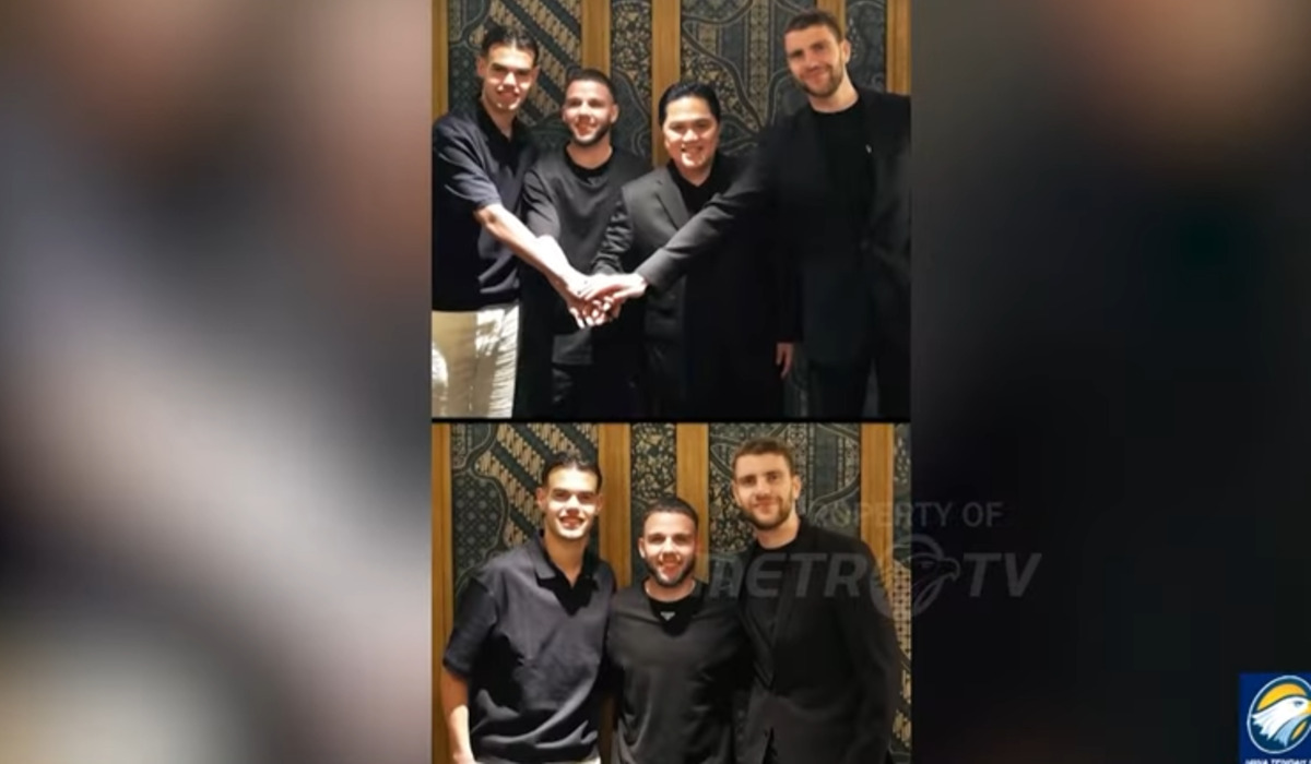 Calvin Ronald Verdonk hingga Jens Raven bersama Ketua Umum PSSI, Erick Thohir.