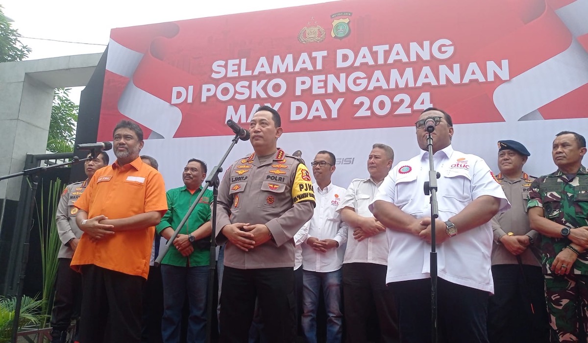 Kapolri Jenderal Listyo Sigit Prabowo kampanye hari buruh