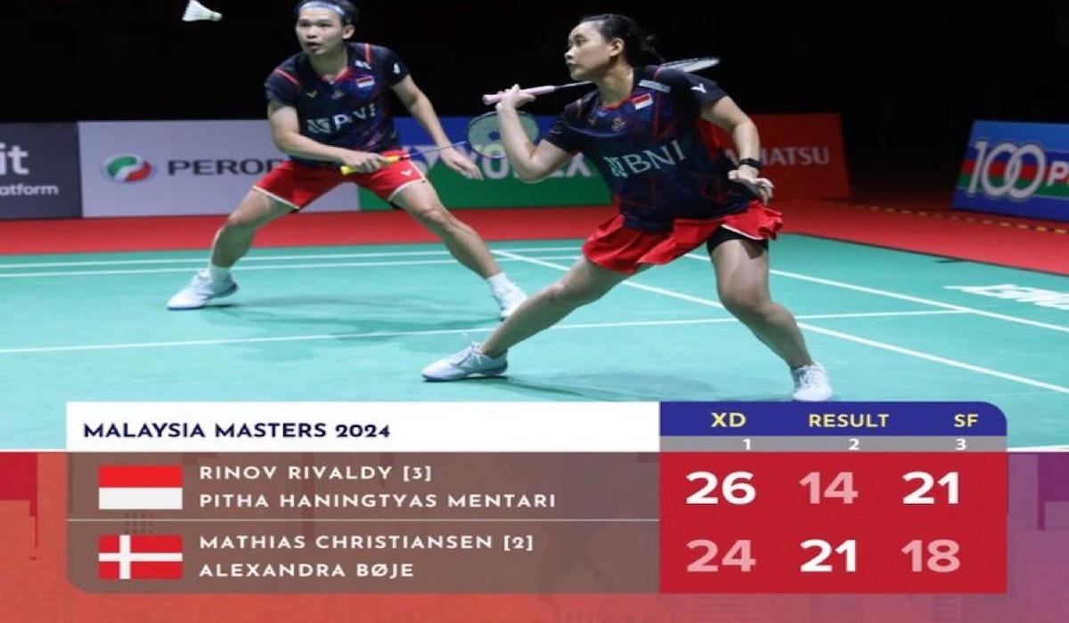 Rinov/Pitha masuk ke babak final Malaysia Master 2024