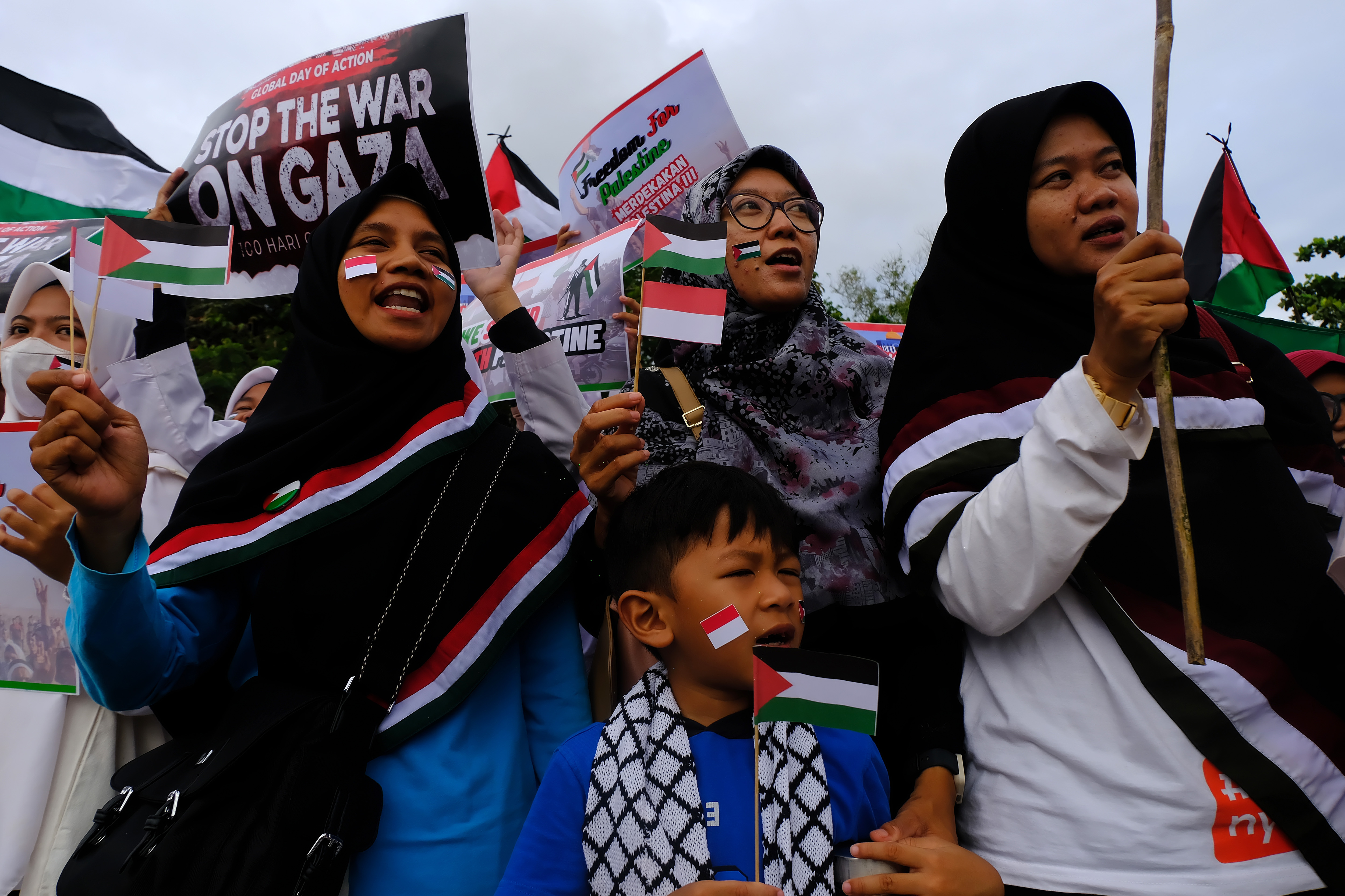 Aksi bela Palestina di Pontianak . 