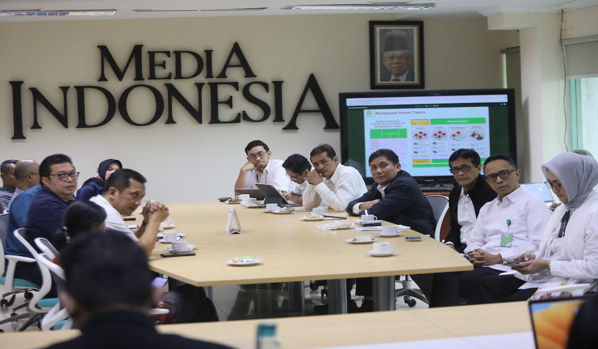 Kunjungan Komisioner BP Tapera Heru Pudyo Nugroho ke Kantor Media Indonesia, Selasa (14/5)