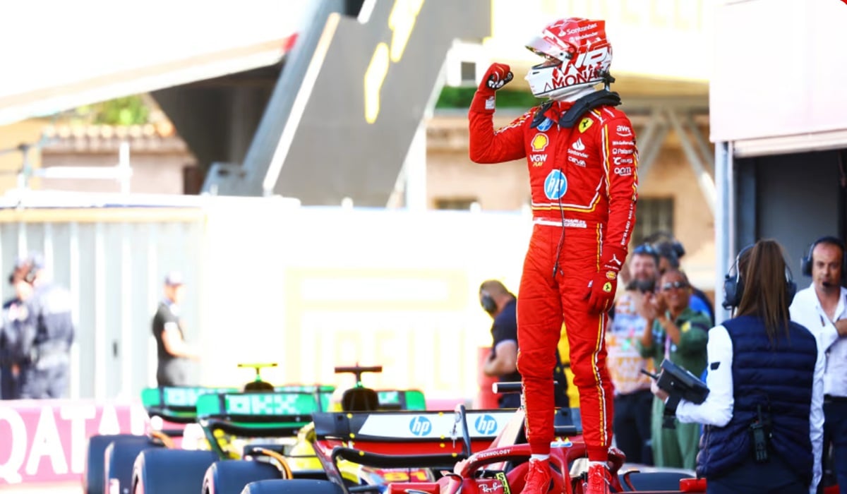 Pembalap Ferrari Charles Leclerc