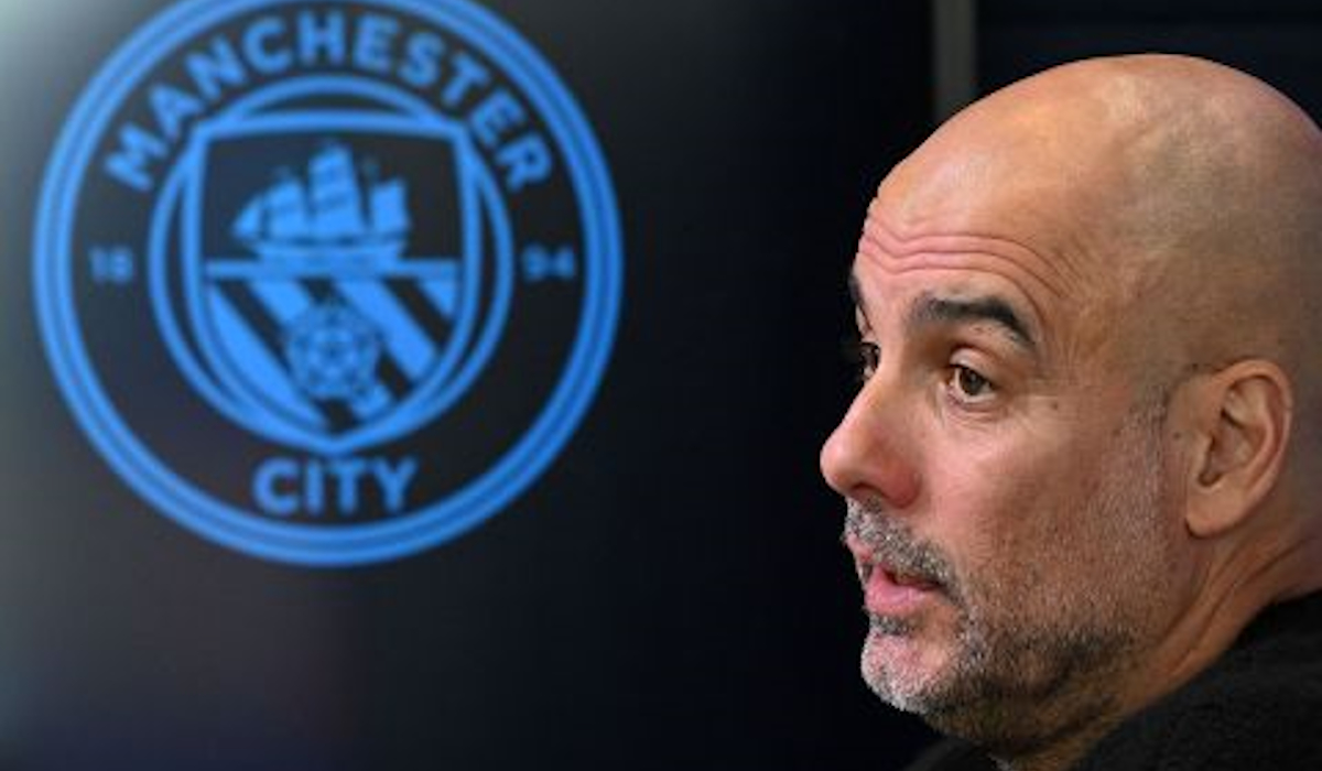 Pelatih Manchster City Pep Guardiola.