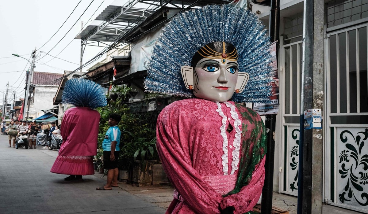 Ilustrasi--salah satu ciri khas budaya Betawi, Ondel-Ondel