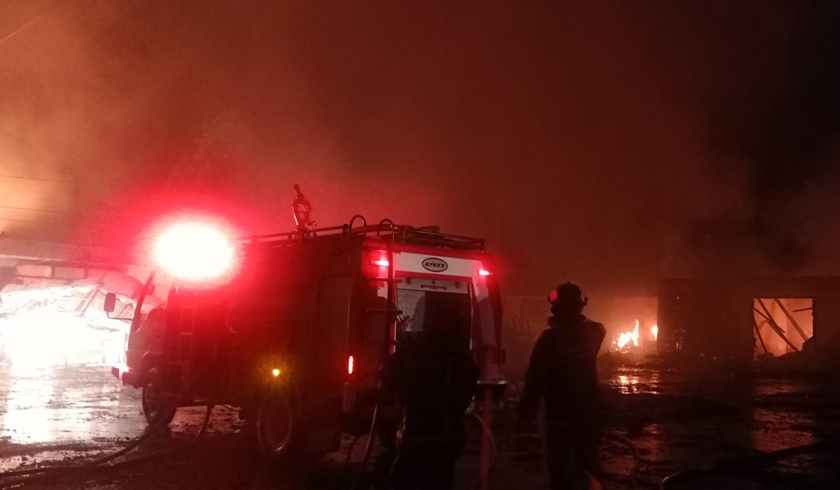 Ilustrasi pasar terbakar