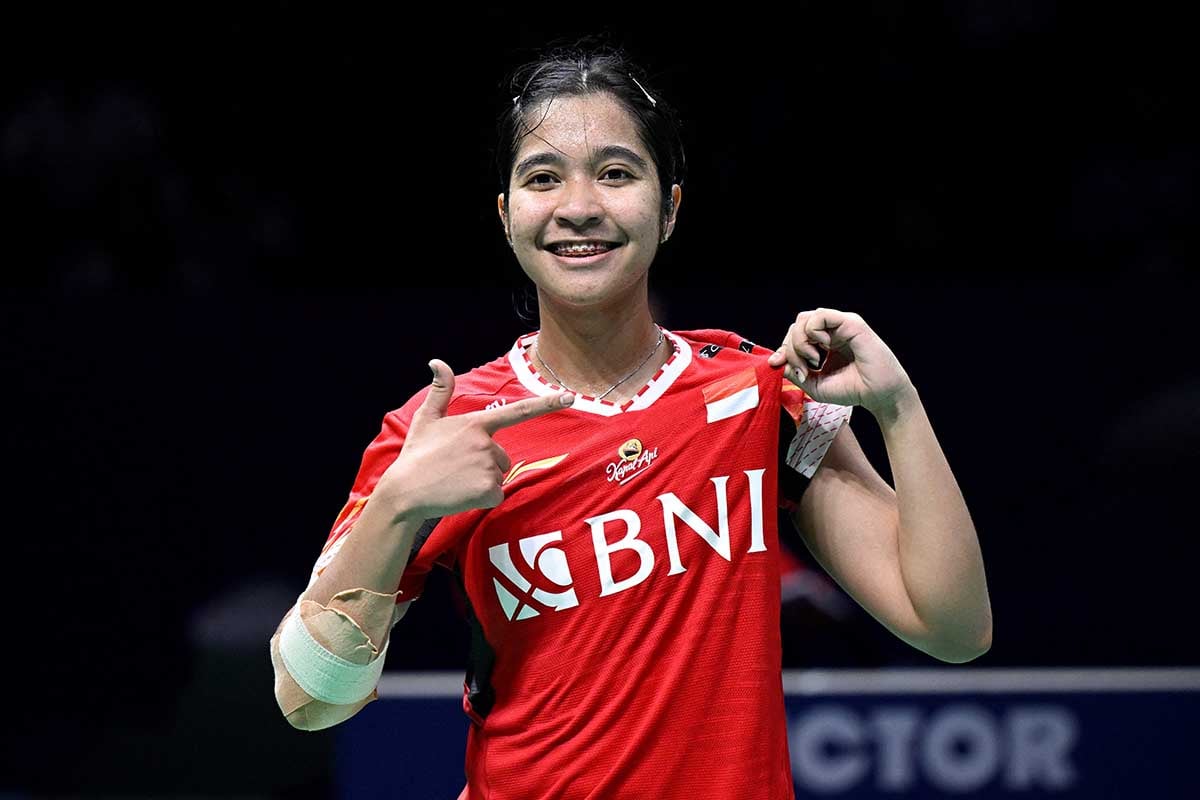 Pemain tunggal putri Indonesia Ester Nurumi Tri Wardoyo.