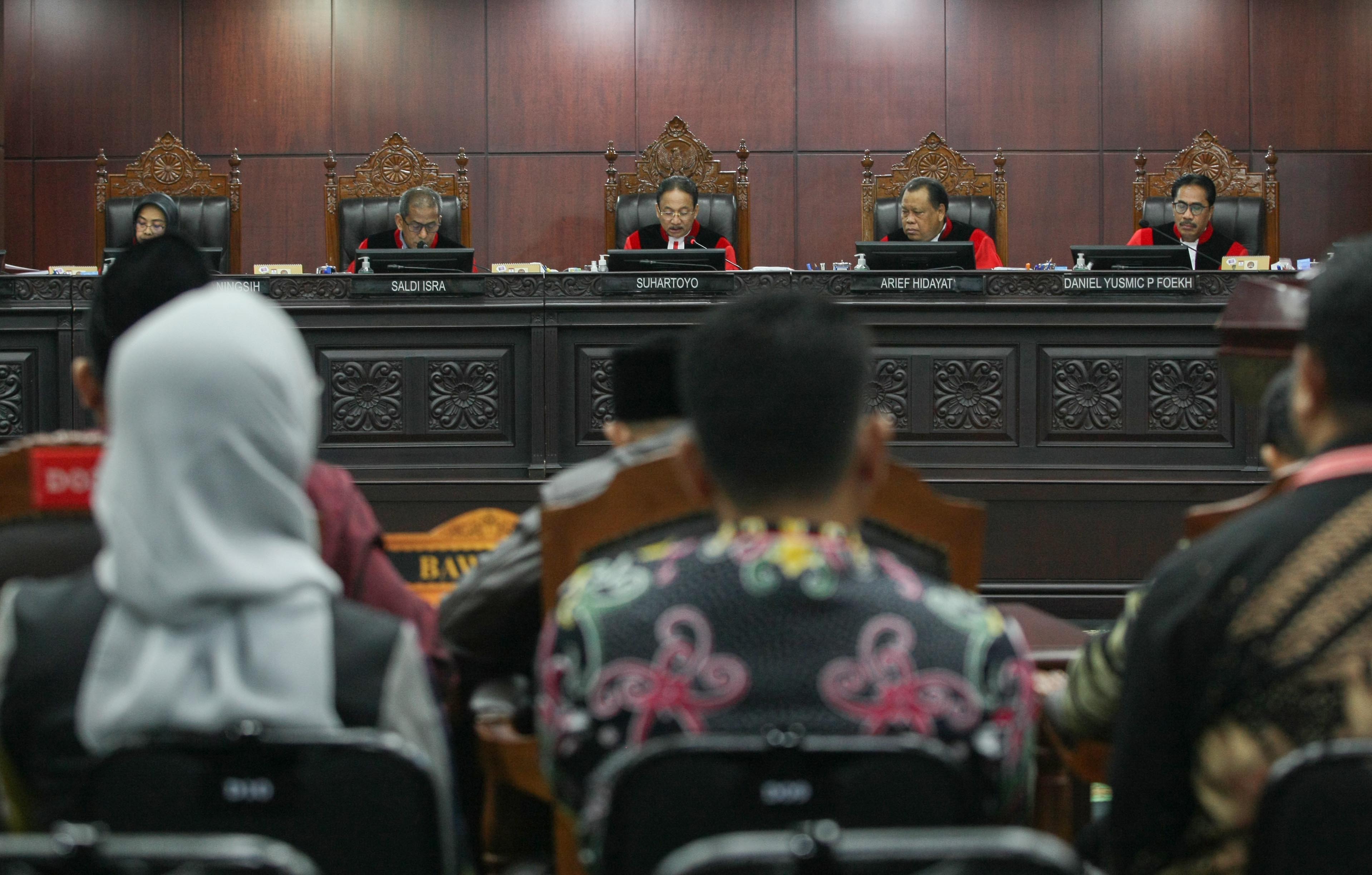Sidang PHPU Pileg di Gedung MK, Jakarta.