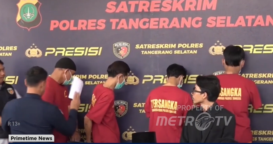 Poilisi menetapkan empat tersangka pada kasus penggerudukan ibadah mahasiswa di Setu