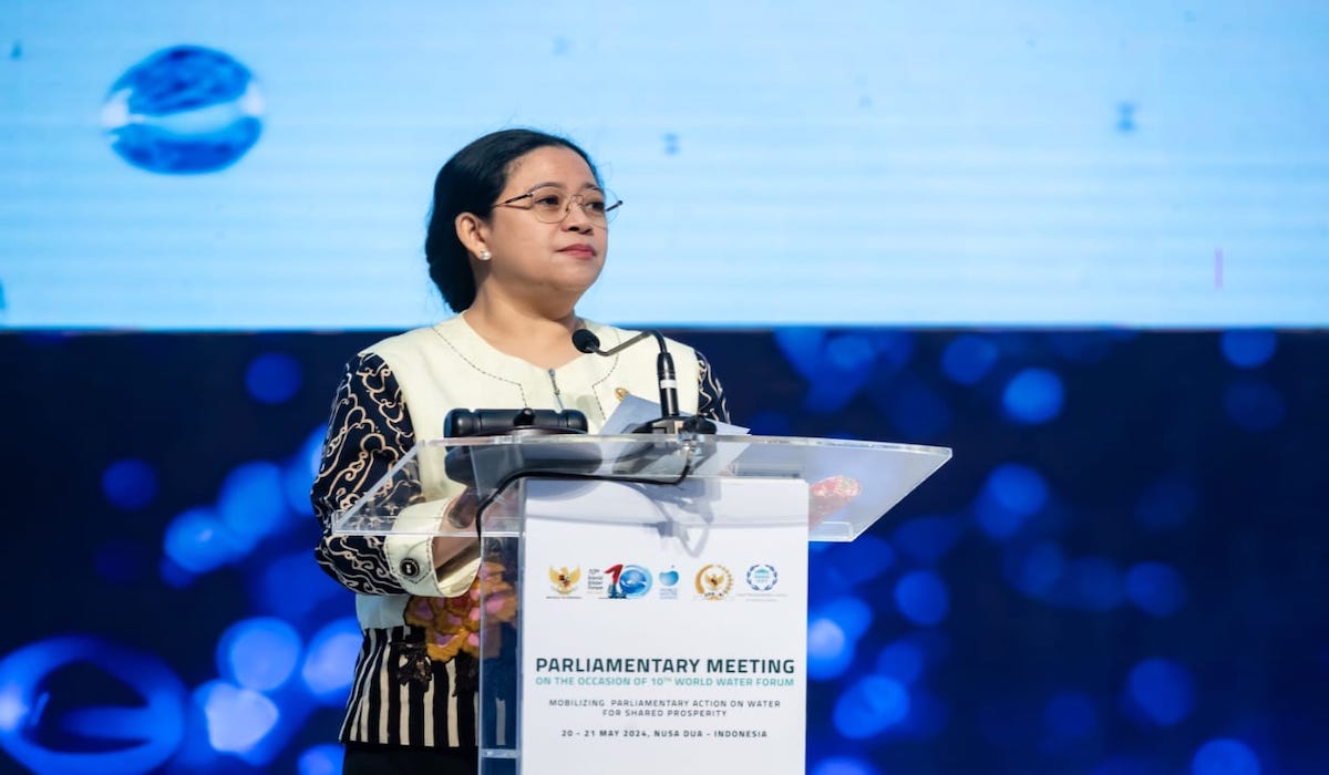 Ketua DPR RI Puan Maharani saat menutup Parliamentary Meeting on The Occasion of The 10th WWF di Bali