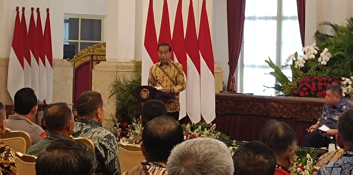 Peresmian Pembukaan Rapat Koordinasi Nasional Pengawasan Intern Pemerintah Tahun 2024 di Istana Negara. 