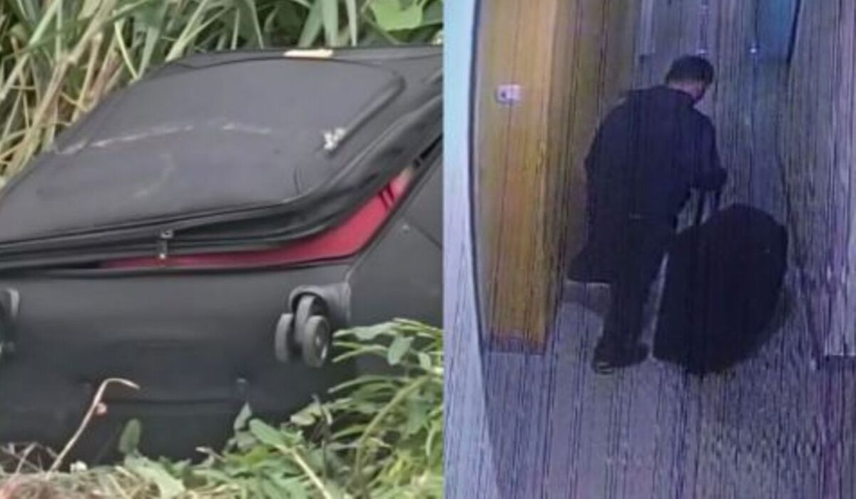 Mayat dalam koper dan tersangka yang terekam kamera cctv di sebuah hotel di Bandung.