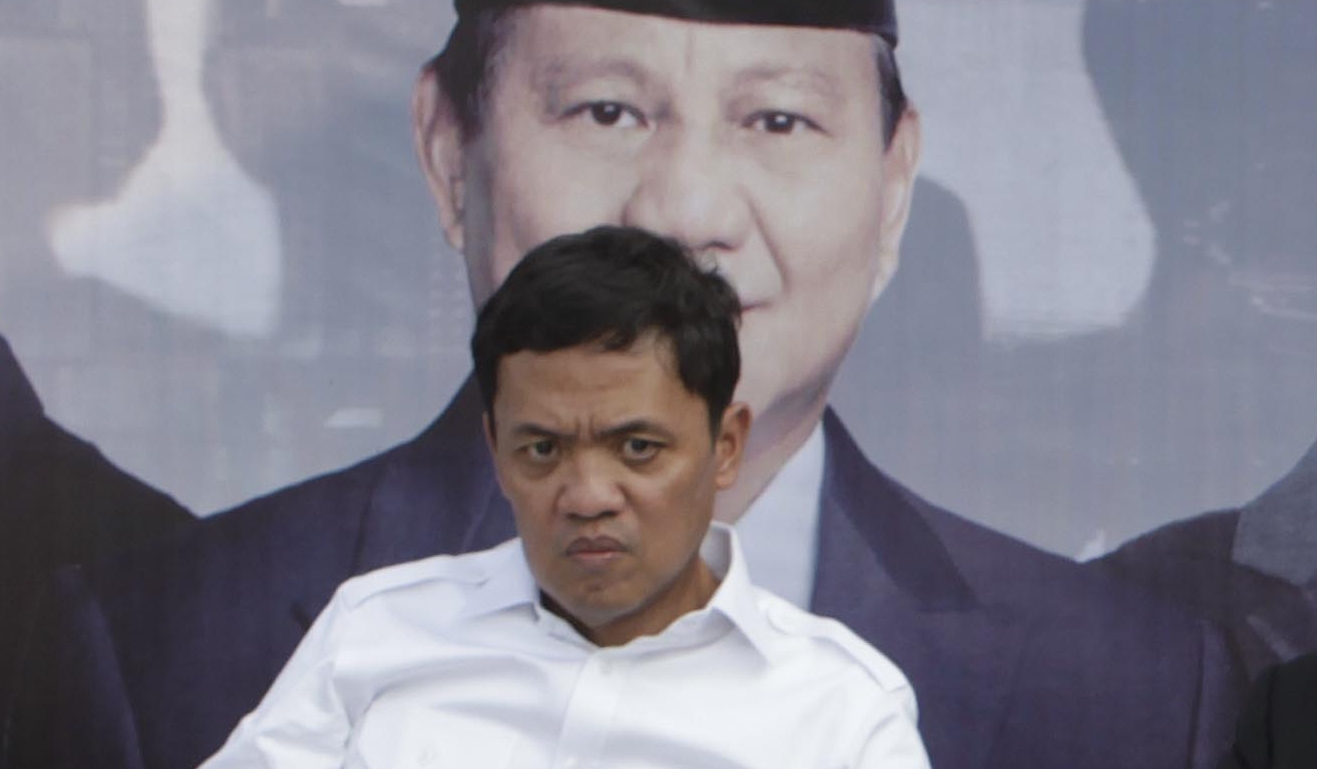 Politisi Partai Gerindra Habiburokhman dalam rilis Riset Big Data dan Media Monitoring di Menara 9