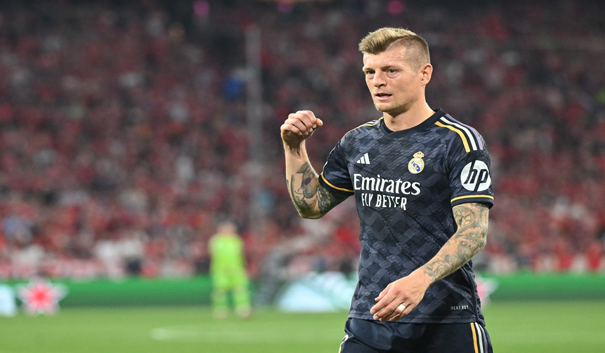 Gelandang Real Madrid Toni Kroos