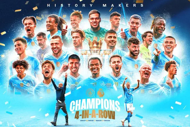 Hantam West Ham 3-1, Manchester City Juara Liga Primer Inggris