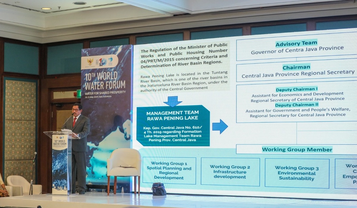 PENJABAT (Pj) Gubernur Jateng, Nana Sudjana di World Water Forum (WWF) 2024, Bali.