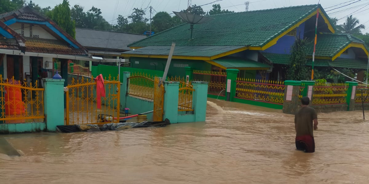 Ilustrasi Banjir di Muara Enim