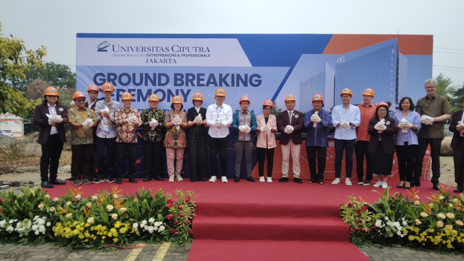 Ground Breaking Universitas Ciputra Jakarta (UCJ) di Jakarta, Rabu (22/5/2024). 