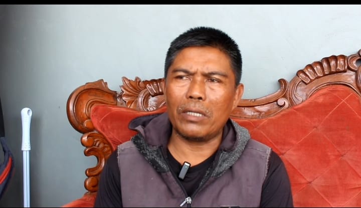 Carlim, petani asal Subang, yang jadi korban penipuan proses pendaftaran anggota polwan