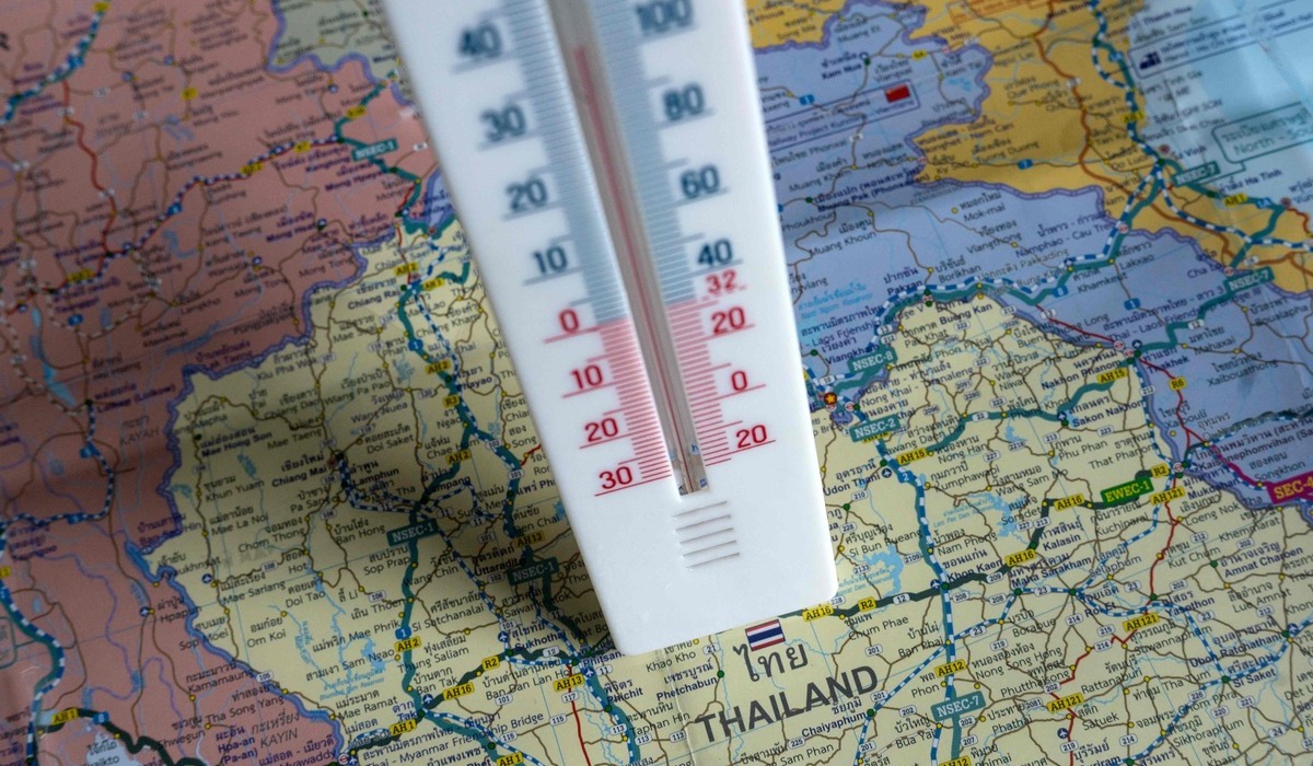 Ilustrasi suhu panas di Thailand.