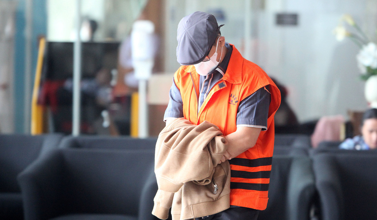 Tersangka dugaan penerimaan gratifikasi dan pencucian uang Hakim Agung nonaktif Gazalba Saleh.