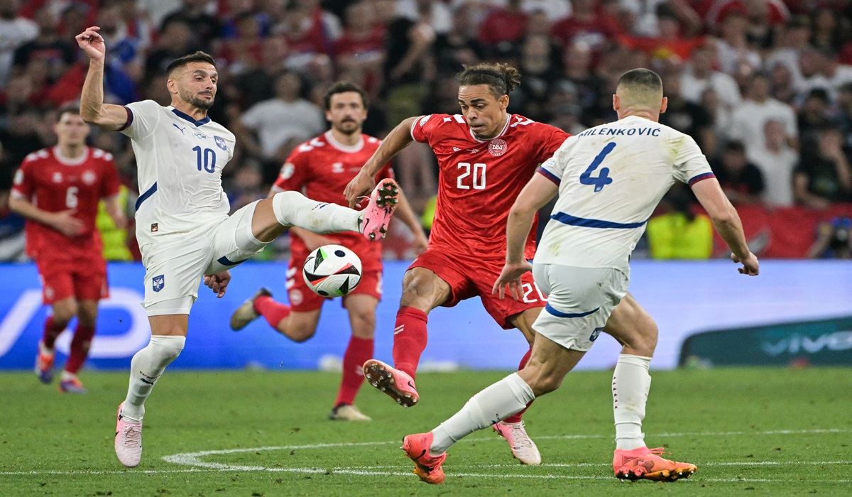 Laga Euro 2024 antara Denmark dan Serbia