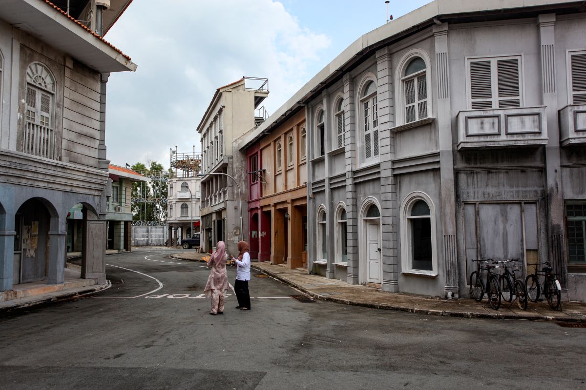 Pengunjung sedang berada di salsh satu kawasan di KEK Nongsa, Batam, Kepulauan Riau.